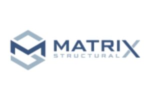 Matrix Structural logo featuring a geometric hexagon emblem next to the blue wordmark 'MATRIX STRUCTURAL'
